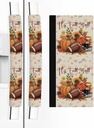 Pumpkin Football Fall Refrigerator Door Handle Covers Set of 2, Thanksgiving Sunflower Maple Beige Kitchen Appliance Covers Handle Decor Protector for Ovens Dishwashers Microwave Ornaments