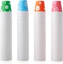 LITOPAK 400 Pack 3 oz Disposable Bathroom Cups, Colorful Small Disposable Paper Cups for Parties, Picnics, Barbecues, Travel and Events