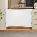 25.6" * 37.4" Swinging Door Cafe Door 30,32,36 Inch Wide, White Heavy Duty Swinging Half Door with Hinges and Hardware, Single Swing Cafe Doors for Doorway Bar Kitchen Decor