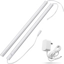 Under Cabinet Motion Sensor Lighting Indoor Plug in, 16" 12V LED Under Counter Lights Super Bright Ultra Thin Magnetic for Kitchen/Hallway/Toilet/Garage/Closet(Cold White/6000K, 2 Pack)
