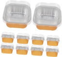 40sets Aluminum Foil Cake Baking Containers Convenient Cake Molds Lids Versatile for Bbq Picnics Parties High-temperature