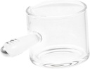 Cabilock Glass Espresso Measuring Cup Pitcher with Spout and Handle for Coffee Creamer Milk Sauce Transparent Glass for Home Cafe Office Use
