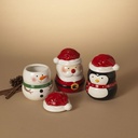 8.5" H Dolomite Christmas Cookie Jar, 3 Asst