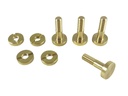 Taytools 115721 4 Sets Solid Brass Saw Bolts and Split Nuts for Replacement or New Handsaws