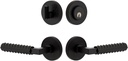 Viaggio CLOMLNCON-REB_Combo_234_LH Motivo Left Handed Solid Brass Single Cylinder Keyed Entry Door Lever Set and Deadbolt Combo Pack - 2-3/4" Backset - Satin Black