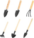 PATIKIL Mini Garden Plant Tool Set, 6 Pack Trowel Shovel Succulent Gardening Hand Tools for Seedlings Bonsai Herbs Planting