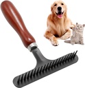 MDEOOSKY 2-in-1 Pet Hair Remover and Carpet Rake, Deshedding Grooming Tool for Dogs & Cats, Handheld Rug Comb for Short Pile Carpet & Furniture, Easy Clean (Black)