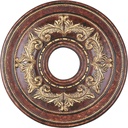 Livex Lighting 8205-63 Ceiling Medallion in Verona Bronze with Aged Gold Leaf Accents