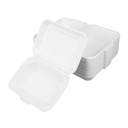 Ciieeo 50pcs Disposable Food Takeout Boxes Lunch Boxes Paper Containers Lock Design Takeout Container