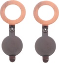 2pcs Copper Door Viewer Privacy Cover Thick Peephole Protector for Doors Easy Install Blocks Outside View Prevents Peeping