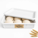 Pizza Dough Proofing Box Commercial Quality with lid - 1 box and 1 lid Included. Stackable and Perfect to use as Pizza dough proofing container or bread proofing box (17.50 x 13 Inches) x1