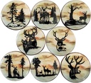 Twisted R Design Woodland Kitchen Cabinet Knobs, Decorative Deer Drawer Pulls, Rustic Animal Cabinet Handles, Set of 8 Dresser Knobs for Bathroom, Bedroom or Drawer Knobs