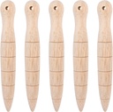 Framendino, 5 Pack Wooden Plant Dibber Wood Garden Sow Seedling Gardeners Planting Tools Dibble for Seed Plants