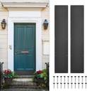 uxcell 2pcs Door Kick Plate, 6 x 30 Inches Aluminum Kick Plate Door Plate, 1.5mm (1/16 Inch) Thickness, for Exterior Front Door or Back Door, Black