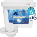 XtremeClear 3 Inch Stabilized Chlorine Tablets for Sanitizing Swimming Pools - Individually Wrapped, Slow Dissolving Chlorine - Tri-Chlor - 5 Pounds