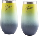 Fiesta Set of 2 Cool Ombre 16 oz Insulated Wine Tumblers
