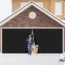 Insulation Garage Door Screen 16 x 7 Ft Winter Windproof Garage Door Cover Magnetic Garage Curtains for Internal External Entries Balconies Terraces Front Rear and Porches