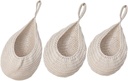 1set Handwoven Teardrop Hanging Fruit Storage Basket Multi-function Woven Vegetable Organizer for Kitchen Wall Decor Lightweight Material Rustic Home Aesthetic