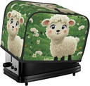 2 Slice Toaster Cover with Two Pockets for Storing knife Super Soft Appliance Cover Cute Cartoon Sheep Dust Cover for Kitchen Small Oven Cover Kitchen Bread Machine Protector Cover