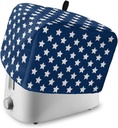 2 Slice Toaster Cover, Bread Machine Cover Independence Day Flag Day Blue Stars Pentagram Freedom Kitchen Appliance Dust Cover with Top Handle Fingerprint Protection Lightweight Kitchen Toaster Cover