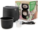 GreenLife Digital Rice Cooker, 2-Cups Uncooked/4-Cups Cooked, Removable Nonstick Ceramic PFAS-Free Pot, One-Touch Presets, Oats, Quinoa, Brown Rice, Auto Keep Warm, Fuzzy Logic Tech, 1.5QT, Black