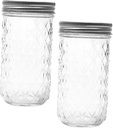 Zerodeko 2pcs Airtight Mason Jars Honey Jar Meal Prep Container Food Containers