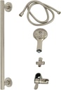 Kingston Brass KAK1548D Made to Match Shower System with Slide/Grab Bar and Hand Shower, Brushed Nickel