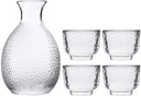 Japanese-Style Handmade Jug Wine Set, Lead-Free Environmental Glass, A of Four Glasses of Sake Set