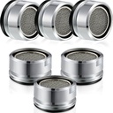 Honoson 6 Pieces Bathroom Faucet Aerator Replacement Parts With Brass Shell 15/16-inch 24 Mm Male Threads Kitchen Sink Aerators Filter Universal Size Sprayer