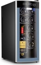 12 Bottle Thermoelectric Red and White Wine Cooler,Quiet Operation Thermoelectric Wine Cellar Refrigerator Freestanding Counter Top Wine Fridge - Touc