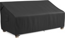 MR. COVER 3-Seater Outdoor Couch Cover Waterproof, 80 Inch Patio Furniture Cover for Sofa, Heavy Duty Polyester & Double-Stitched Seams, Classic Black