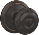 Schlage Custom FC21 GEO 716 ALD Georgian Knob with Alden Trim Hall-Closet and Bed-Bath Lock, Aged Bronze