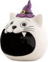 Lillian Vernon Cat Witch Candy Jar, Halloween Décor, Party Decorations, 6 inches x 8 inches