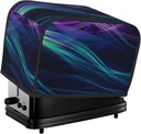 Free Flowing Lines 2 Slice Toaster Covers Bread Machine Cover Quilted Dustproof Fingerprint Protectors Small Washable Appliance Cover Bread Maker Dust Protection Universal Size