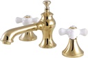 Kingston Brass KC7062PX Vintage Widespread Bathroom Faucet, 8 x 5.63 x 3.06, Polished Brass