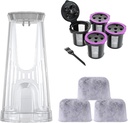 Keurig Starter Kit for Keurig 2.0 K200, K250, K35, K-Duo, and K-Compact Includes Water Filter Holder, 3 Charcoal Filters + 4 Reusable K-Cups Coffee Pods