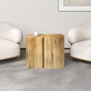 Christopher Knight Home Josh Outdoor Side Table, Decorative Accent Table for Patio Balcony Pool Side, 2-in-1Irregular MGO End Table, Indoor Outdoor Usage, Wood Like Texture, Split Design, Natural