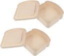2Pcs Portable Food Storage Containers for Travel Airtight Snack Box for Lunch and Meal Prep Versatile Bread and Sandwich Organizer for Fridge and Pantry