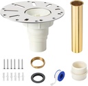 Freestanding Bathtub Drain, Freestanding Tub Drain Rough-in Kit, with PVC Plastic Adapter and Brass Tail Pipes, Suitable for Free Standing Tub, Island Bathtub, and Floor Standing Bathtub