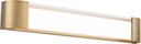 WAC Lighting dweLED, Melrose 32in LED Bathroom Vanity or Wall Light 3000K in Aged Brass