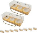 GANAZONO 10pcs Cupcake Boxes Handle Portable Dessert Containers for Birthdays Weddings and Parties Sturdy and Reusable Cupcake Holders for Bakery and Homemade Treats