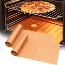 UBeesize 2 Pack Thickened Copper Oven Liners for Bottom of Oven BPA & PFOA Free, Reusable 16x24 Inch Heavy Duty Non Stick Teflon Oven Mats, Fit Electric Gas Toaster Convection Microwave Ovens Grills