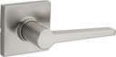 Kwikset Safe Lock Daylon Lever Square Rose Passage Lock Satin Nickel