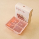 Silicone Freezer Tray, Made in Korea, Meal Prep & Food Storage Cubes with Lid for Purees, Soups, Fruits, Vegetables, Breastmilk (Terracotta Rose, 4 Cube - 12.17oz)