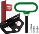 Towing Hitch Set -Universal Heavy Duty Zero Turn Mower Trailer Hitch and Neodymium Magnetic Hitch Pin for Lawn Mower Trailer (Green)