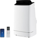 15000 BTU Portable Air Conditioner w/Heating, Dehumidifying, Suitable for Spaces up to 800 Square Feet, and Auto Swing Functions, APP/Remote Control, 24H Timer, with Window Installation Kit Included