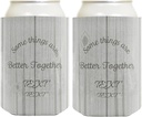 Bride To Be Gifts For Women Personalized Some Things Better Together 2-Pack Personalized Can Drink Thermocoolers
