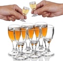 6+1 set of Cups with Decanter Unique Mini Wine Shot Glasses Sake Spirits Cup Clear Alcohol Mini liquor Shot Glass luxur Drinking