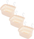 Mipcase 3pcs Bathroom Wall Basket Mesh Design Hanging Basket Kitchen Vegetable Storage