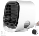 Fan, Air Cooler with LED Nightlight & Tank, 3 Speeds, Instant Cooling and Soothing Fresh, Portable Air Conditioner, Compact AC for Bedroom